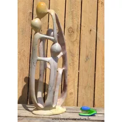 72007D Sculpture stéatite 62 cm