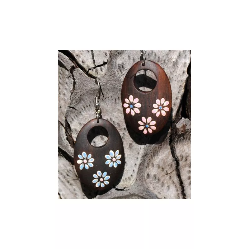 9920194 Boucles d'oreille bois