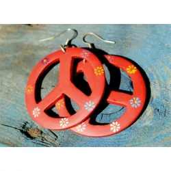 9920196 Boucles d'oreilles "peace and love"