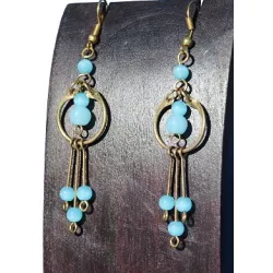 21321 Boucles d'oreille métal et perle