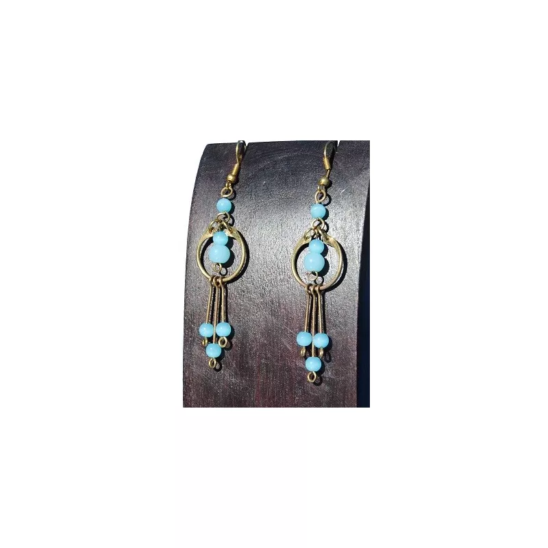 21321 Boucles d'oreille métal et perle