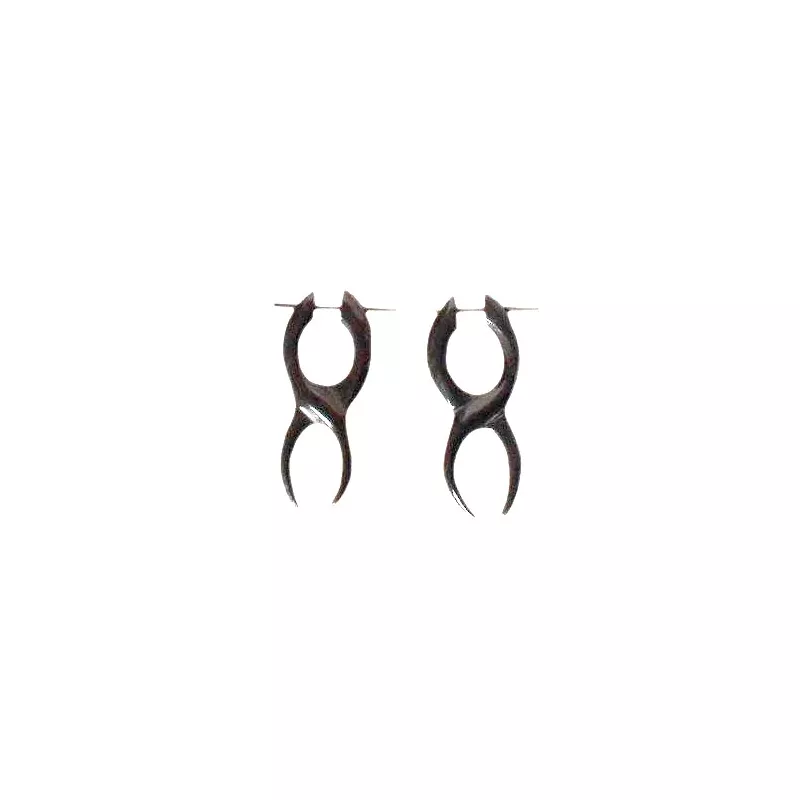 9920414C Boucles d'oreilles corne