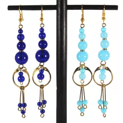 21326 Boucles d'oreille métal et perle