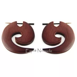 9920302 Boucles d'oreille bois