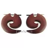 9920302 Boucles d'oreille bois