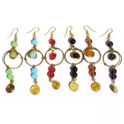 24801 Boucles d'oreille métal et perle