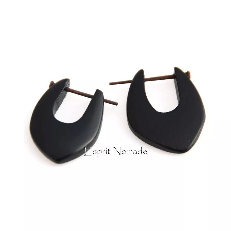 9920305 Boucles d'oreille bois