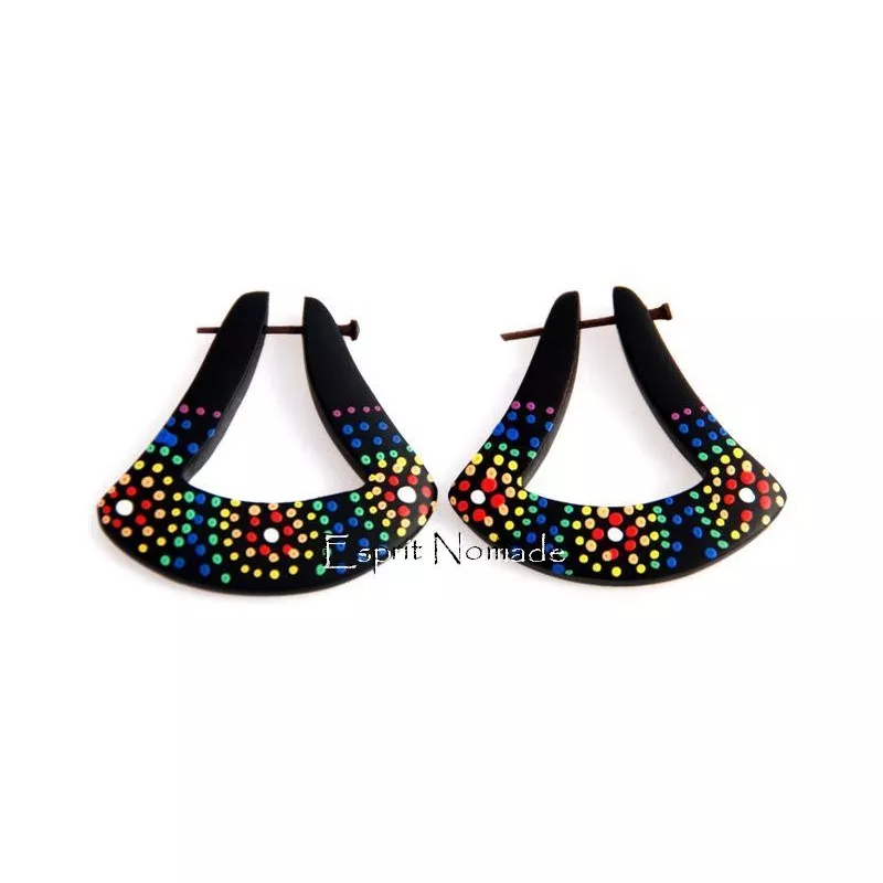 9920309 Boucles d'oreille bois