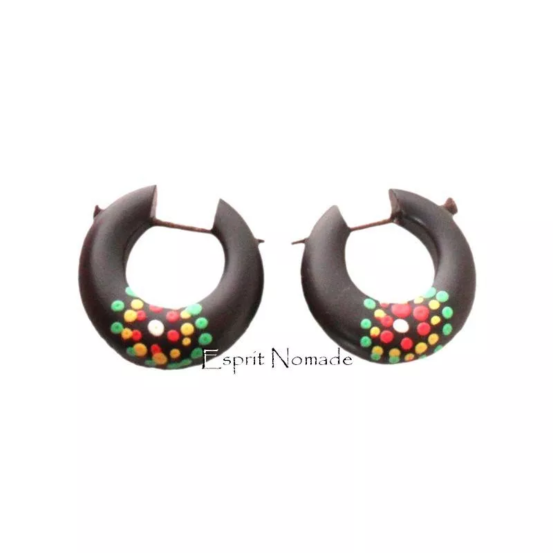 9920313 Boucles d'oreille bois