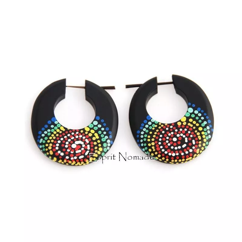 9920319 Boucles d'oreille bois