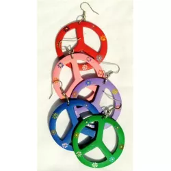 9920196 Boucles d'oreilles "peace and love"