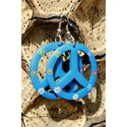 9920196 Boucles d'oreilles "peace and love"