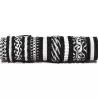 9921005 Bracelet coton noir et blanc