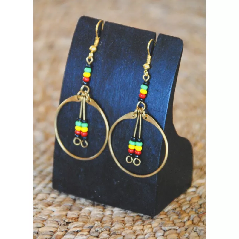 25857 Boucles d'oreilles rasta