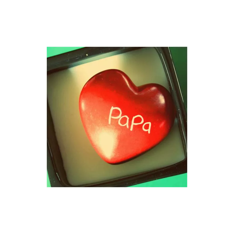 80361 Coeur pierre de Kisii "papa je t'aime"